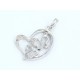 Pendentif argent rhodie 3g cour papillons