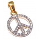 Pendentif plaqué or zircons