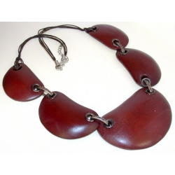 Collier coton et bois de cocotier 60cm