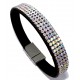 Bracelet strass AB 4 rangs - fermoir aimant