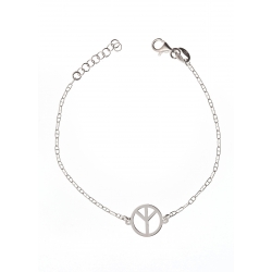 Bracelet argent 1,6g "peace and love"