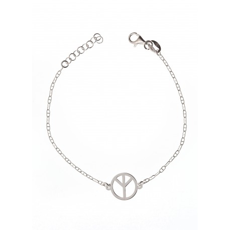 Bracelet argent 1,6g "peace and love"