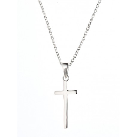 Collier argent 3g "croix" 45cm
