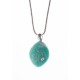 Collier argent rhodié 3,8g amazonite 45 cm