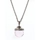 Collier en acier, verre blanc et strass preciosa 45+5 cm