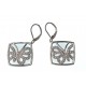 Boucles d'oreille en acier verre et strass preciosa