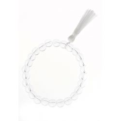 Bracelet fantaisie "Pompon 4 cm" élastique - crystal