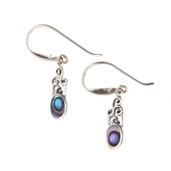 Boucles d'oreilles argent 1,7g nacre abalone