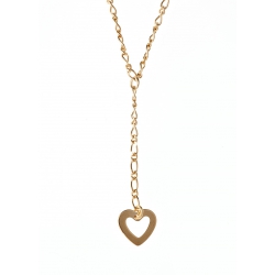 Collier "cœur" plaqué or 38+4 cm