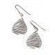 Boucles d'oreille argent rhodié 4,6g  2 tons "goutte"