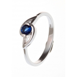 Bague argent 1,7g saphir synthétique