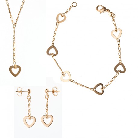 Parure plaquée or PO 313 à 13,1 €, PO 413 à 14,1€ et PO 513 à  8,1€