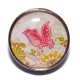 Bouton pression  métal et epoxy papillon