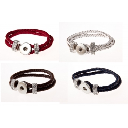 Lot de 4 bracelets boutons pressions taille G BP 328 à BP 331 à 4 