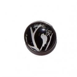 Bouton pression "oiseau et arbre" taille G