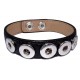 Bracelet imitation cuir 22 cm noir