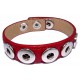 Bracelet imitation cuir 22 cm bordeaux