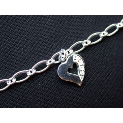 BRACELET ARGENT 4.5G 18.5CM CRISTAL