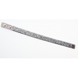 Bracelet fantaisie gris strass gris