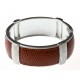 Jonc fantaisie avec PU marron - diam int. x cm