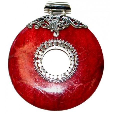 Pendentif argent 4,5g  corail gorgone