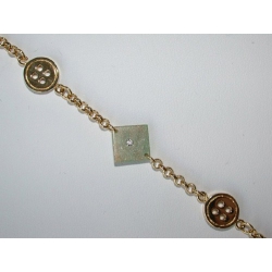 Bracelet plaqué or 3µ résine 18,5cm