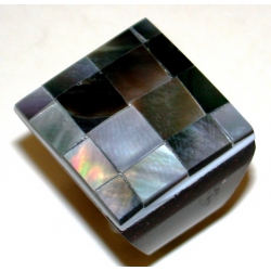 BAGUE FANTAISIE BOIS NACRE