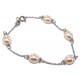 Bracelet argent rhodié 1,5g 18cm perles de culture véritable