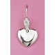 BO ARGENT RHODIE 3,8G COEUR ZIRCONS