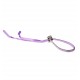 Bracelet fantaisie strass blancs 4 rangs-ruban violet clair-fermeture en all