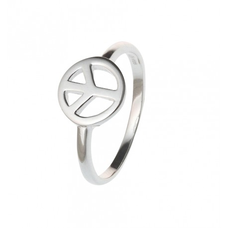 Bague argent 1,6g "Peace & Love" T 50 à 60