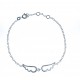 Bracelet argent 1,8g "ailes d'ange" - 17+1+1 cm