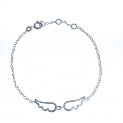 Bracelet argent 1,8g "ailes d'ange" - 17+1+1 cm