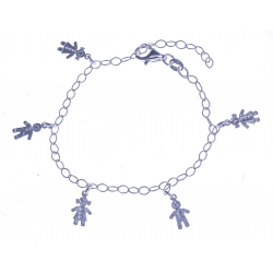 Bracelet en argent enfants 3,6g - 17+3 cm