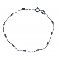 Bracelet en argent rhodié noir 1,1g - 17,5 cm