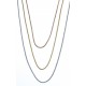 Collier en argent rhodié 6,6g - 3 fils - 3 tons - 42+3 cm