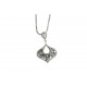 Collier en argent rhodié 6g - cristal rock - 45 cm