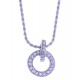 Collier en argent rhodié 5,6g - zircons - 45 cm