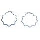 Créoles étoile - acier blanc  45 mm