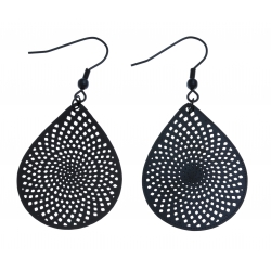 Boucles d'oreilles - acier noir