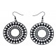 Boucles d'oreilles - acier noir - 47 mm