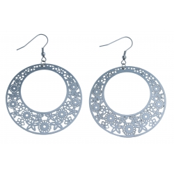 Boucles d'oreilles - acier blanc