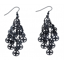 Boucles d'oreilles - acier noir