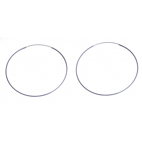Créoles argent 2,8g  1x65 mm