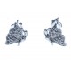 Boucles d'oreilles en argent rhodié 1,9g - zircons