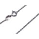 Collier argent rhodié 6,6g avec cristal rock 45 cm