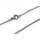 collier acier l 316 45cm émail et strass