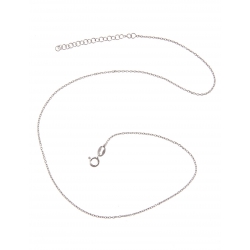 collier argent 4,5g rhodié 38+4cm zircon