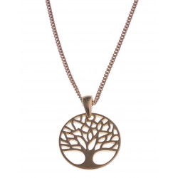 Collier plaqué or "arbre de vie" - 45 cm