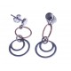 Boucles d'oreille argent rhodié 2 tons 2,5g